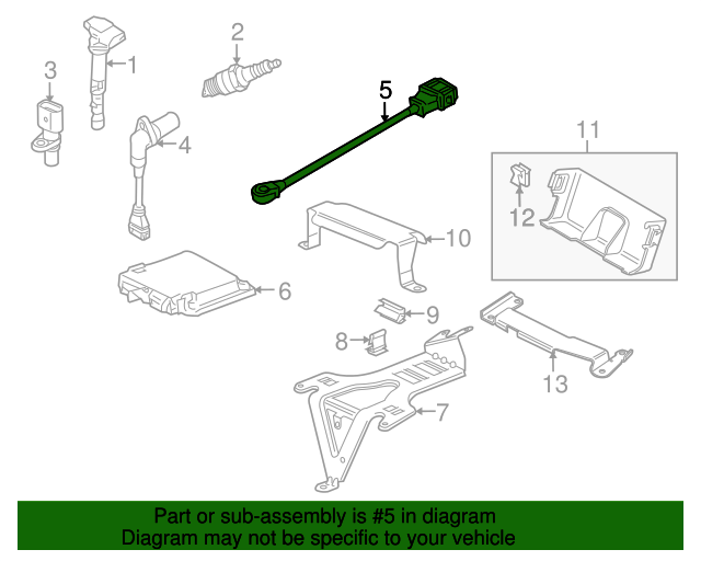 20092010 Audi Q7 Ignition Knock (Detonation) Sensor 03H905377A