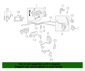 OEM 1993-2006 Honda Handle, Outside Bushing 72134-SM1-003 | Honda ...