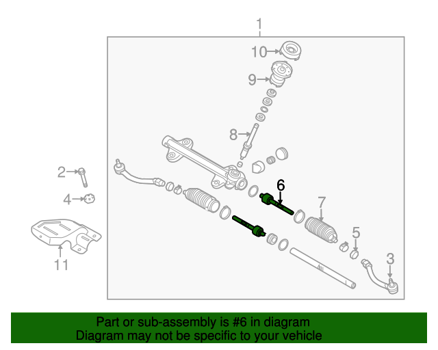 20142018 Kia Inner Tie Rod 56540A7000 XportAuto