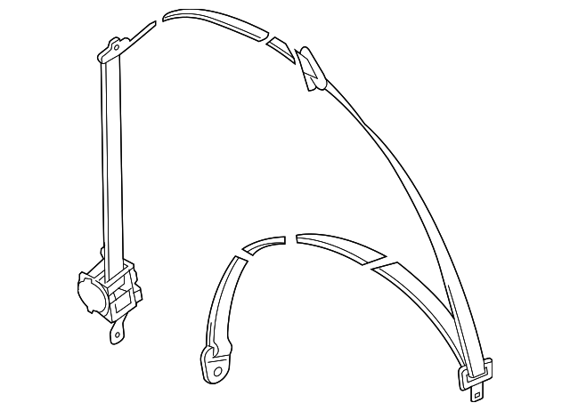 Beige Passenger Seat Belt - GM (96866948)