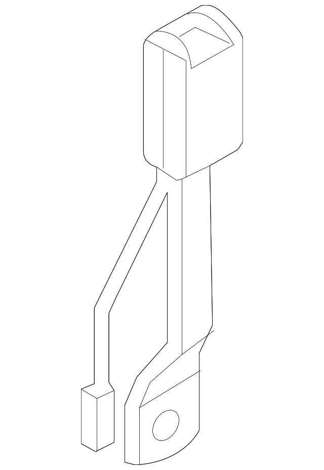 Beige Passenger Seat Belt with Buckle - GM (96866956)