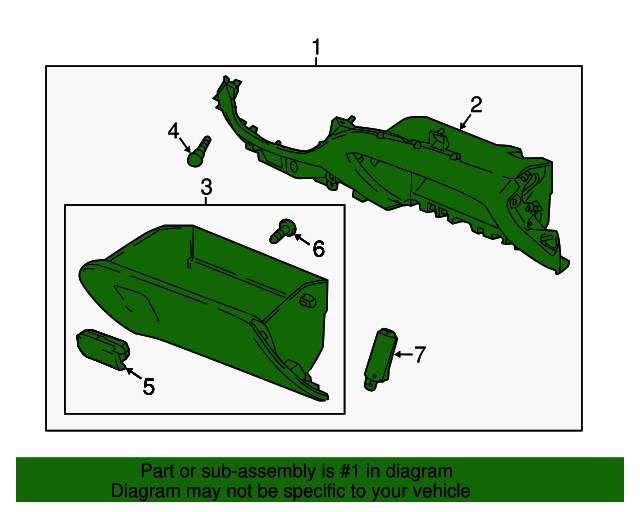 20182020 Buick Enclave Glove Box Assembly 84391139 GM Parts Online