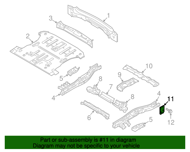 657354D200 Tow Hook Bracket 20072010 Kia Sedona Kia.Parts Store