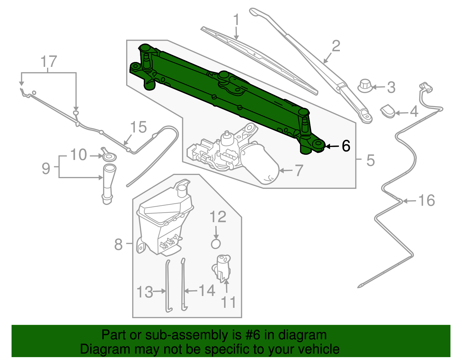 Windshield Wiper Motor Link - GM (96988327)