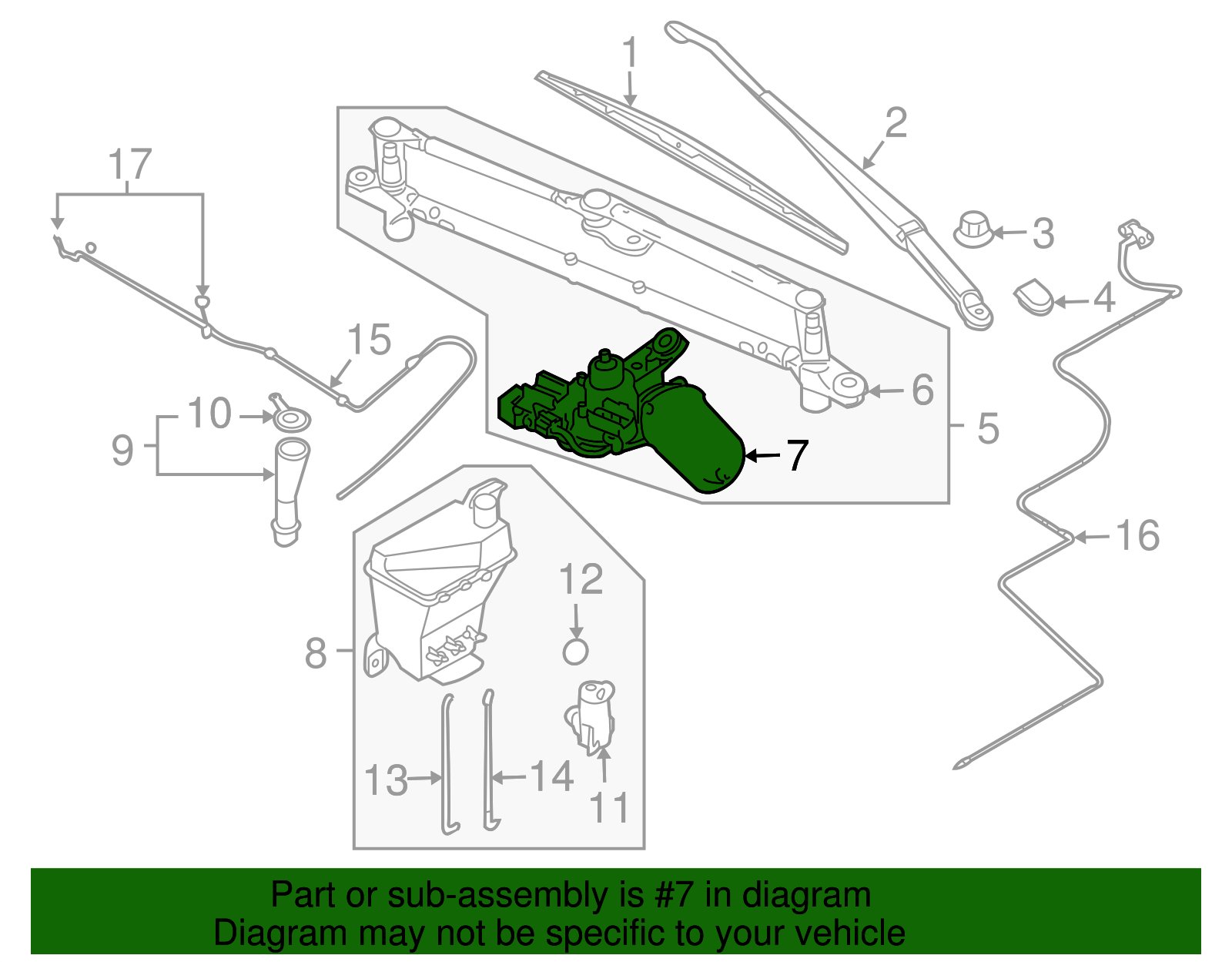 Windshield Wiper Motor - GM (96850001)