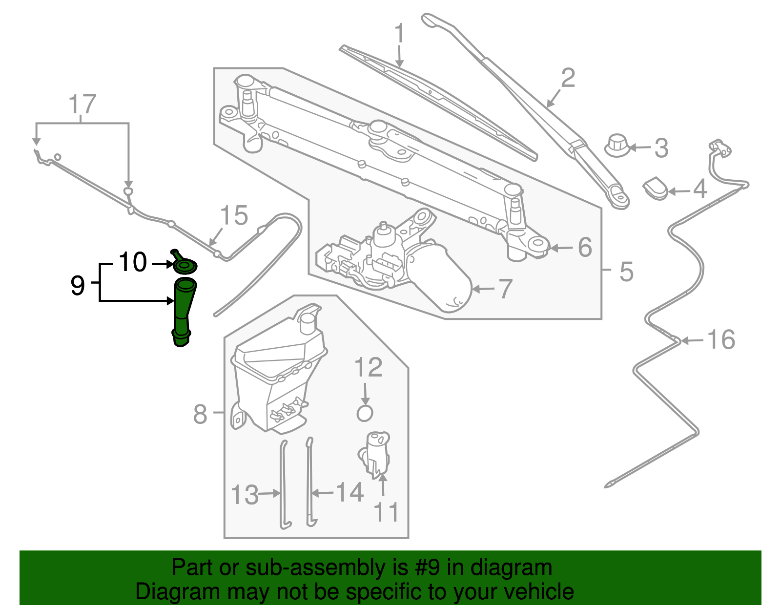 Windshield Washer Fluid Reservoir Filler Tube - GM (96843231)