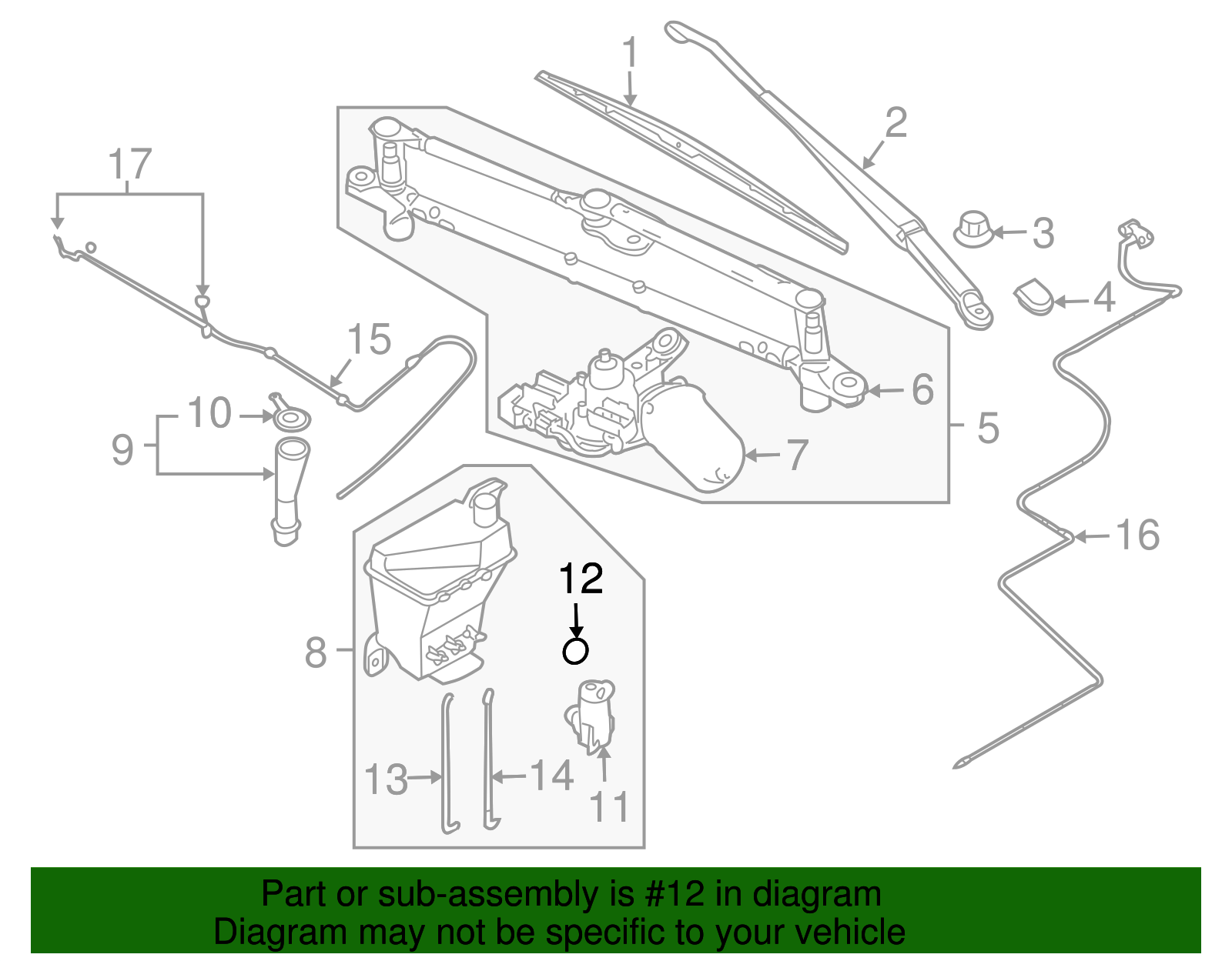 Washer Solvent Container Seal - GM (94535026)