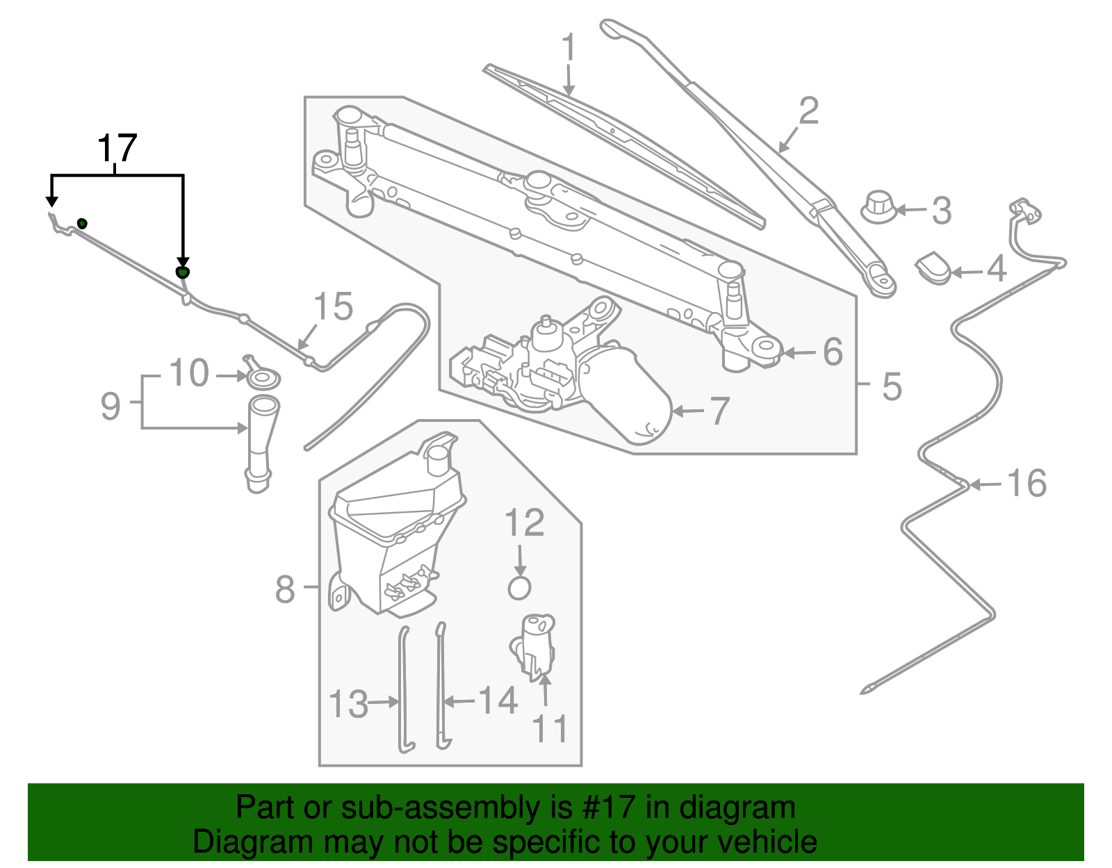 Windshield Washer Nozzle - GM (96650815)
