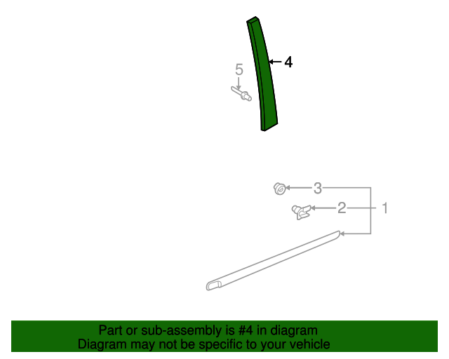 Genuine Window Trim for 19992009 Saab 95 Part 4551941 Over 30
