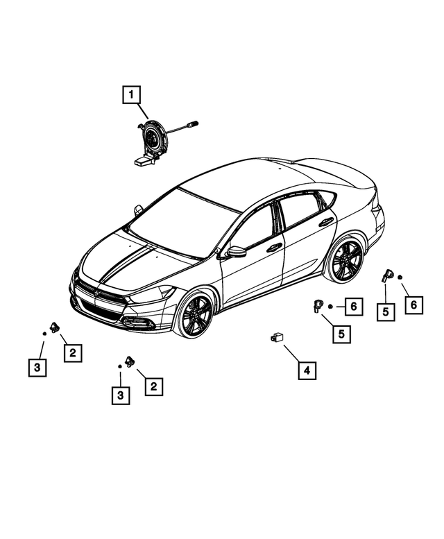 20132016 Dodge Dart Steering Column Control Module Clock Spring