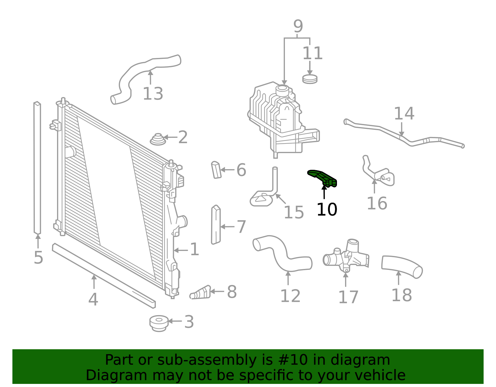 Reservoir Tank Mount Bracket - Toyota (16611-77030)