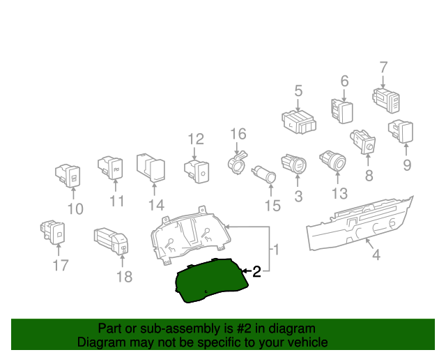 20162023 Toyota Instrument Panel Lens 8385204F00 Toyota