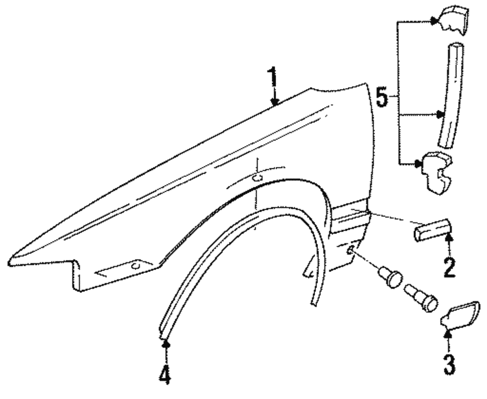 Molding Kit, F/Fdr Whl Opg (Right-hand) - GM (88891401)