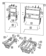 68423683AA - Interior Trim: Rear Seat Back 60% Frame for Chrysler: Pacifica, Voyager Image image