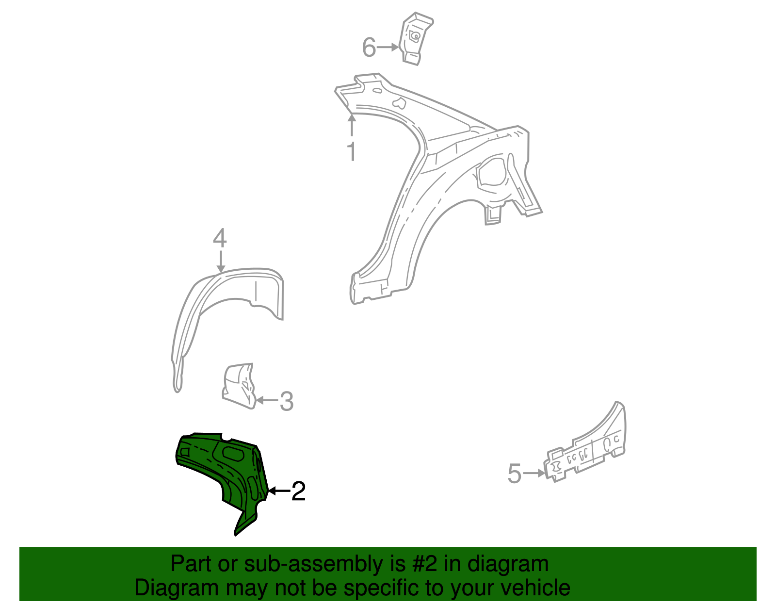 Inner Panel Support - Ford (XW4Z-54280C06-AA)