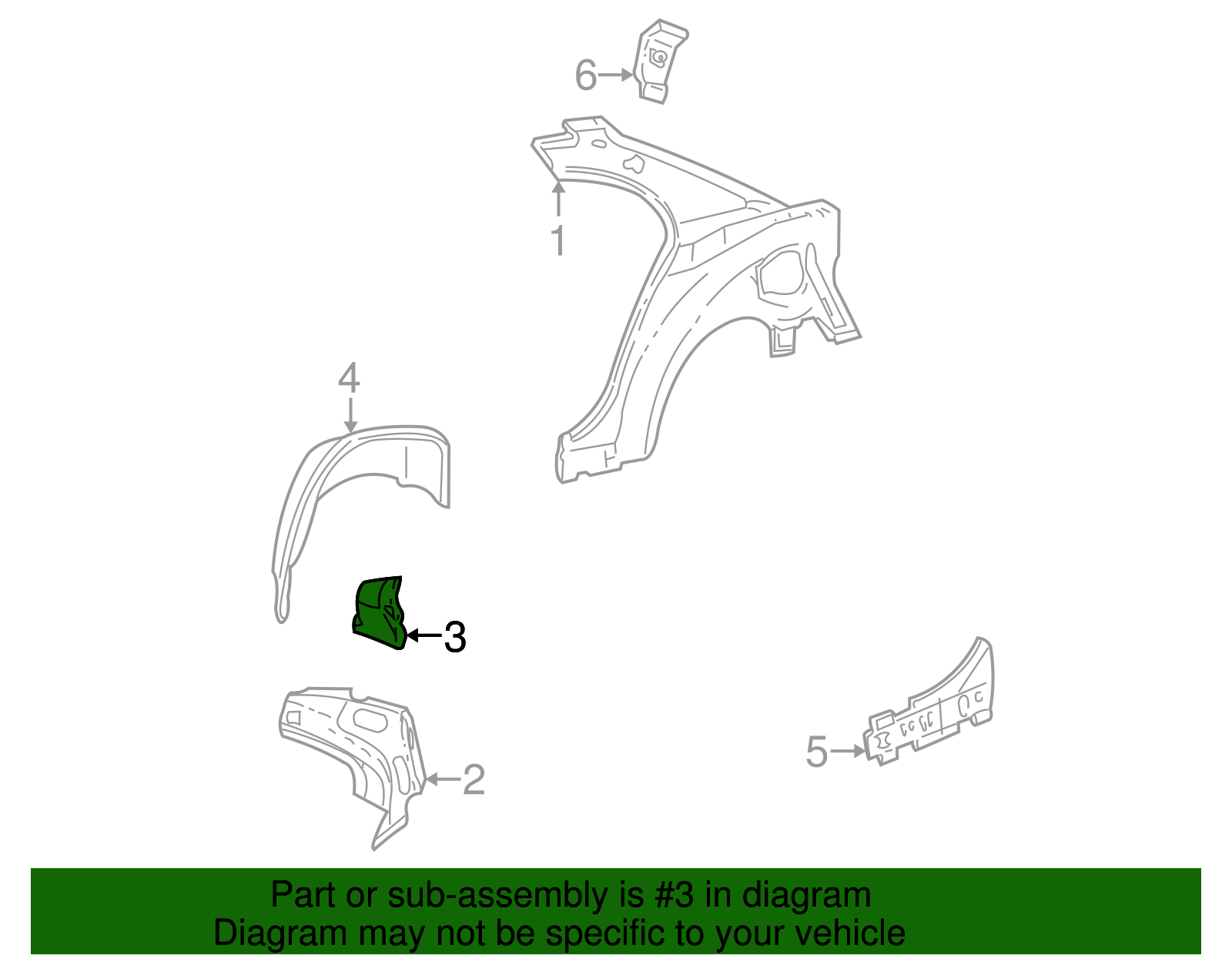 Inner Panel Retainer - Ford (XW4Z-5427900-AA)