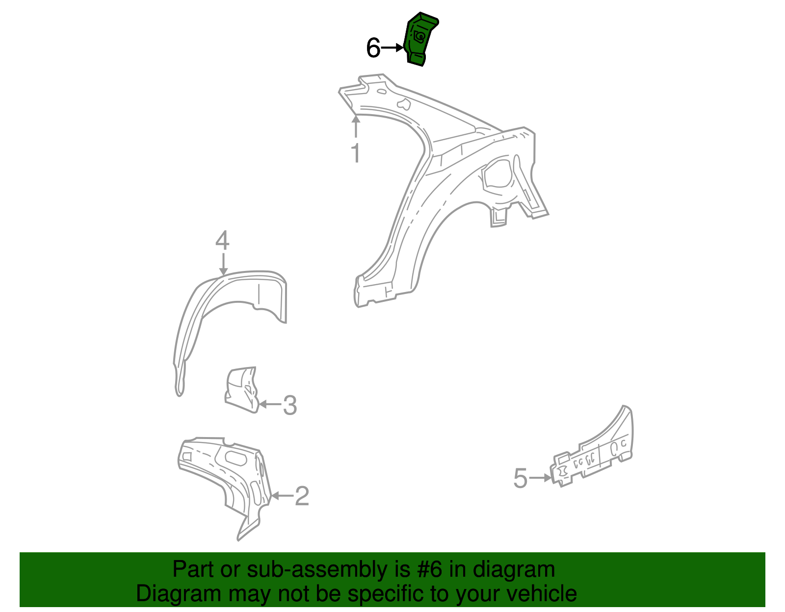 Inner Panel Support - Ford (XW4Z-54280C07-AA)