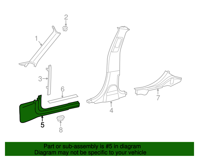 Genuine Mopar Cowl Side Trim Panel Left 1KL43DX9AF Genuine Mopar Cowl Side Trim Panel Left 1KL43DX9AF