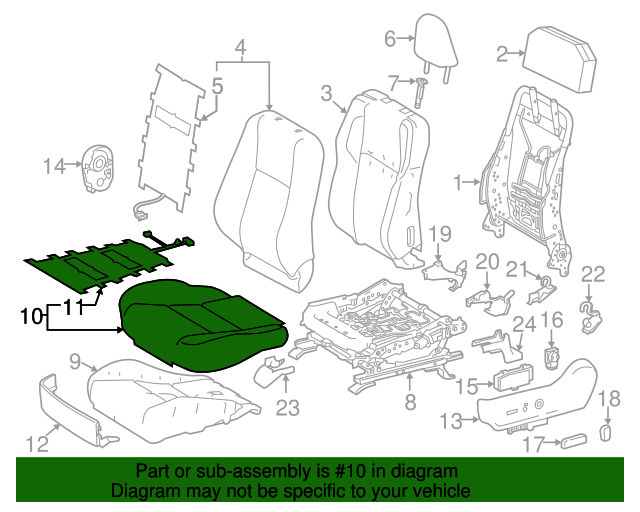 TOYOTA Genuine 71072-0R090-B3 Seat Cushion Cover TOYOTA Genuine 71072-0R090-B3 Seat Cushion Cover