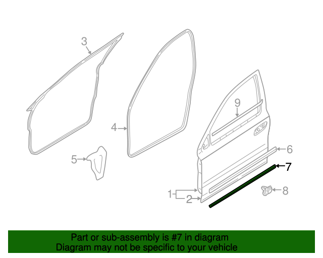 Genuine Body Side Molding for 20012004 Volvo Part 9190684 Over 30