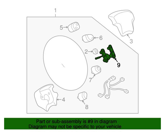 16821883 Steering Wheel Horn Contact 20022009 GM OEM Parts Quick