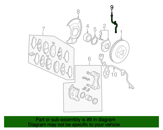 20052010 Honda Odyssey Brake Hose 01464SHJA00 OEM Parts Online