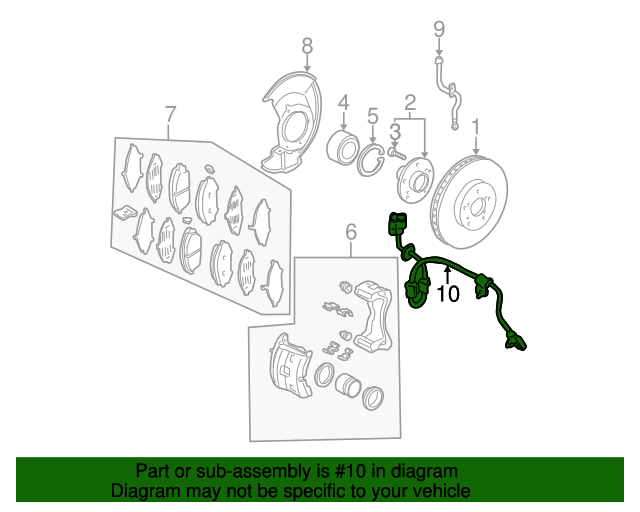 20072010 Honda Odyssey ABS Sensor Wire 57450SHJA02 OEM Parts Online