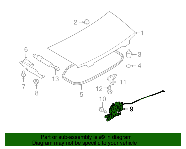 20062015 Mazda MX5 Miata Trunk Lock Actuator Motor NE5256820A