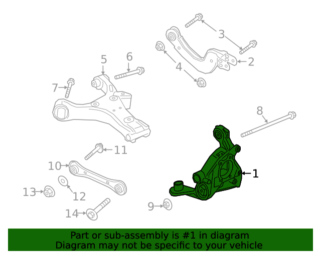 20202023 Lincoln Corsair Knuckle Bushing Assembly LX6Z5B759A Blue