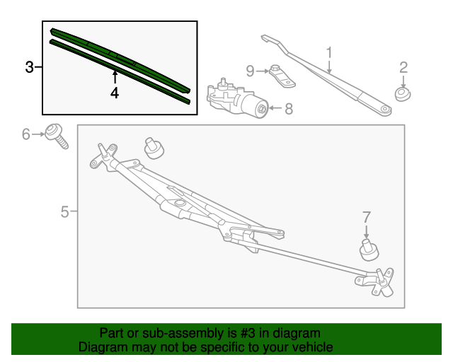 76630TR0A02 Blade Windshield Wiper (575MM) 20122015 Honda Civic
