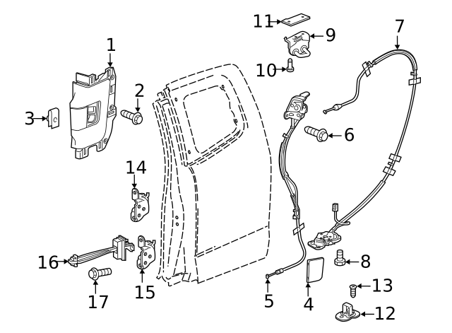 23335316 - Passenger Side Door Latch Assembly 2015-2022 GM | Gateway ...
