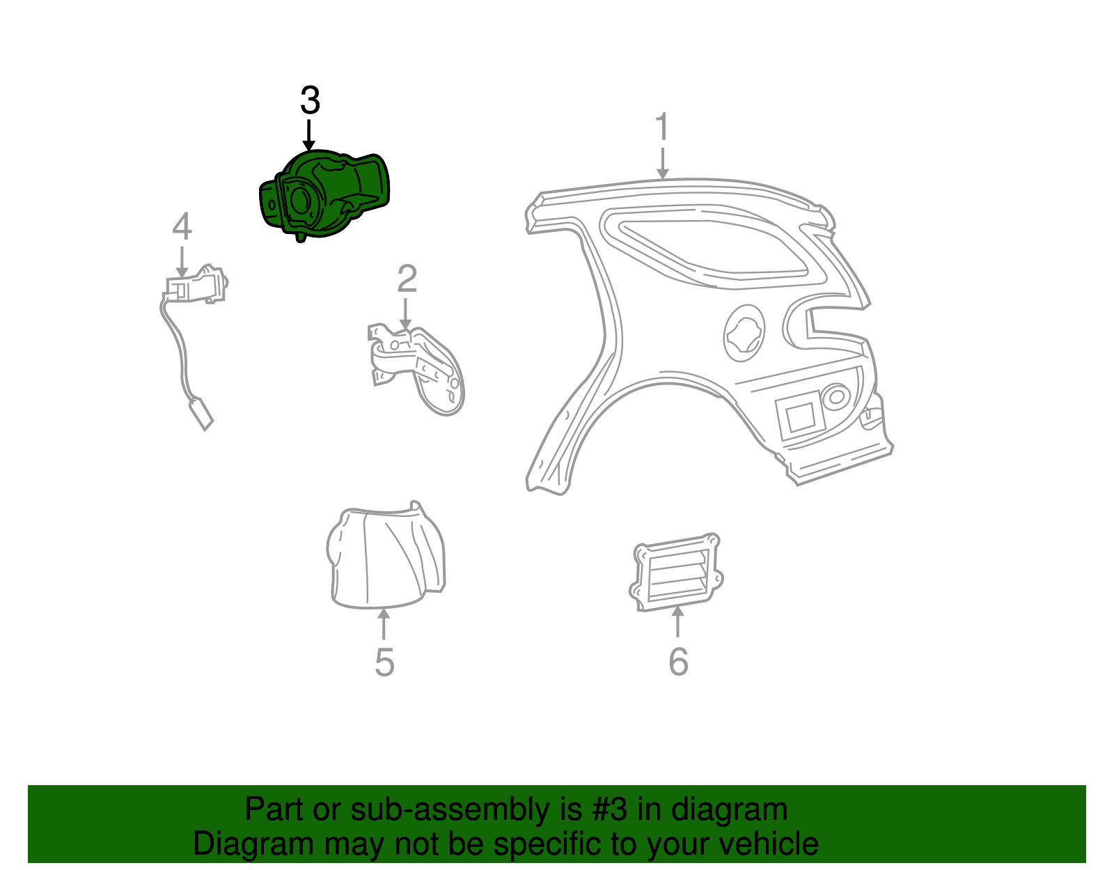 Fuel Pocket - Ford (YF1Z-7427936-AA)