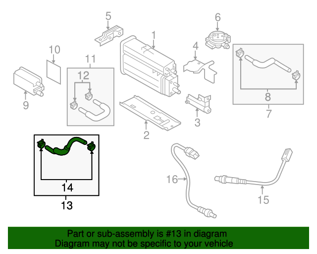20112013 Kia Optima Evaporative Emissions System Lines 313724R500