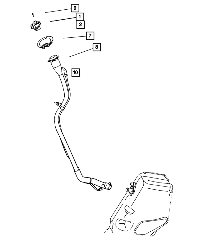20032018 Mopar Cap, Fuel Tank Locking 68030940AA Mopar eStore