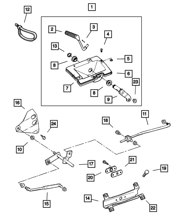 2001 Jeep Cherokee Transfer Case Shifter 52104101AC Mopar Estores