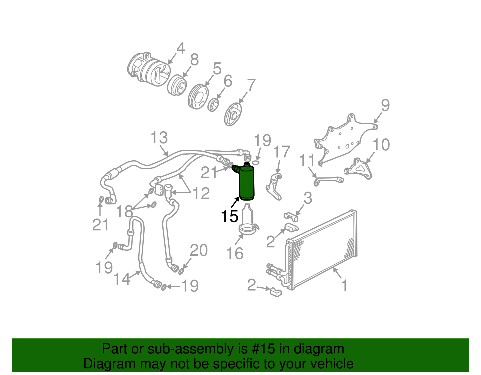 A/C Accumulator - GM (89038599)