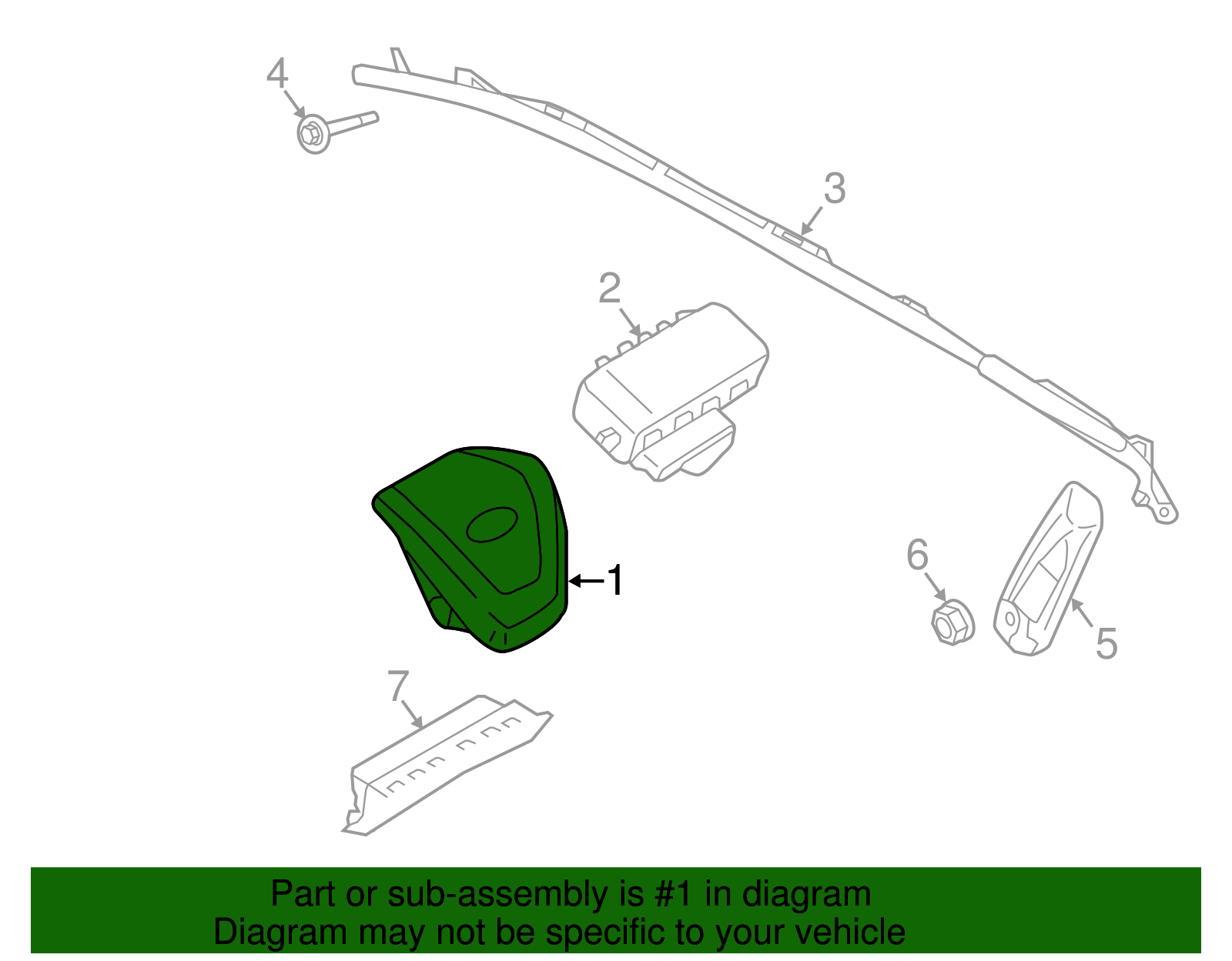 Driver Air Bag - Ford (HA1Z-58043B13-CE)