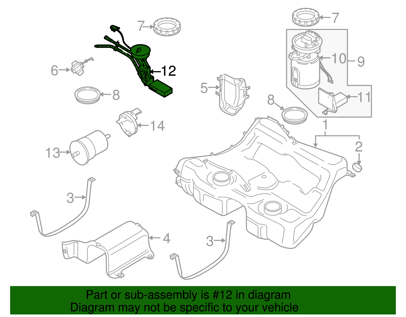 Fuel Gauge - Volkswagen (8L9-919-673-J)
