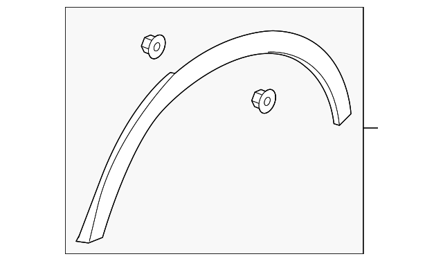 Primed Rear Driver Side Wheel Opening Molding - Cadillac (84142041)
