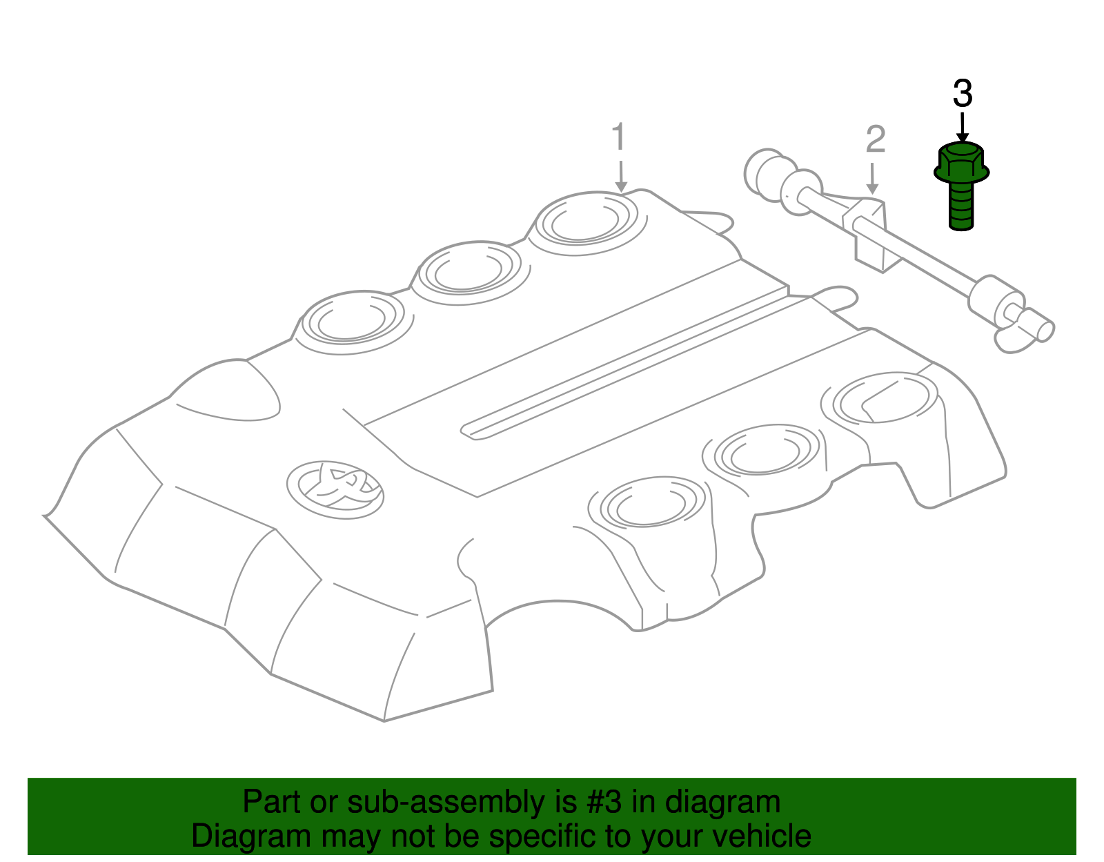 Engine Cover Bolt - Toyota (90119-A0142)