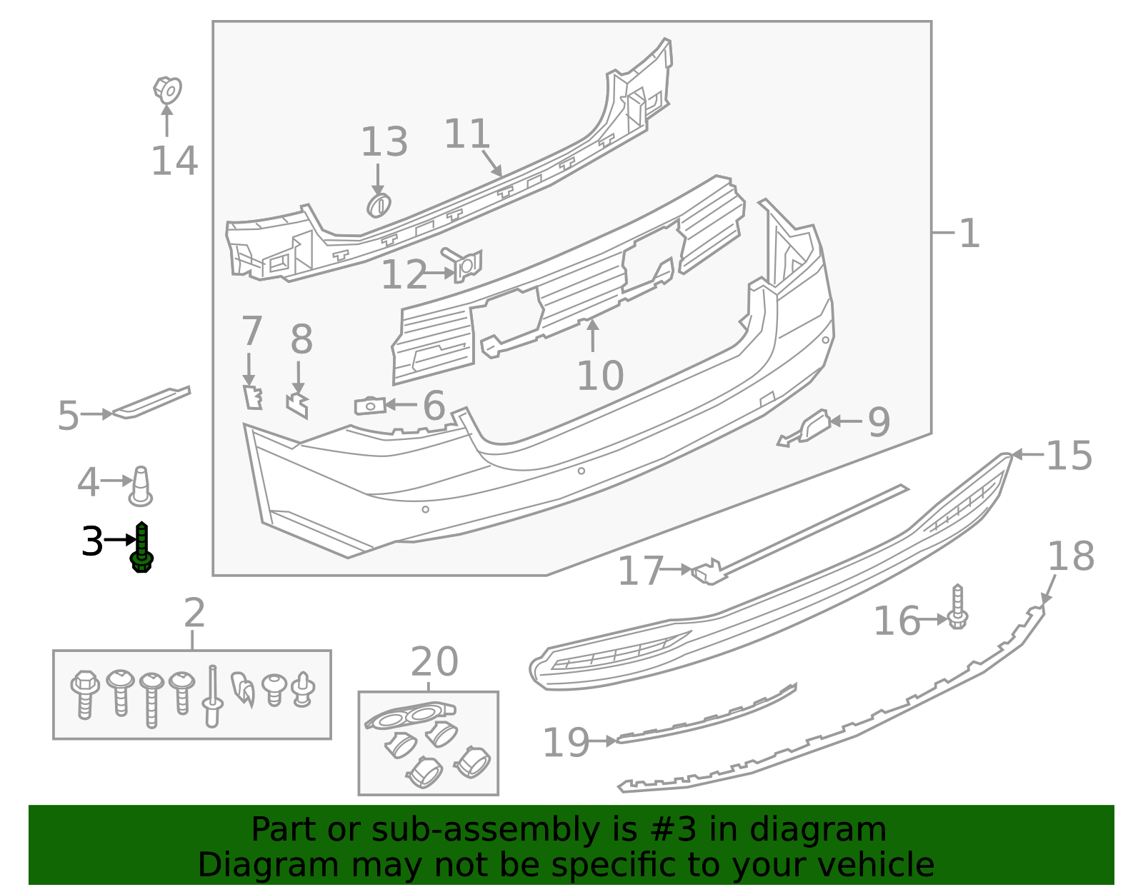 2022-2025 Audi Bumper Cover Support Rail Bolt WHT-009-357 | Audi OEM ...