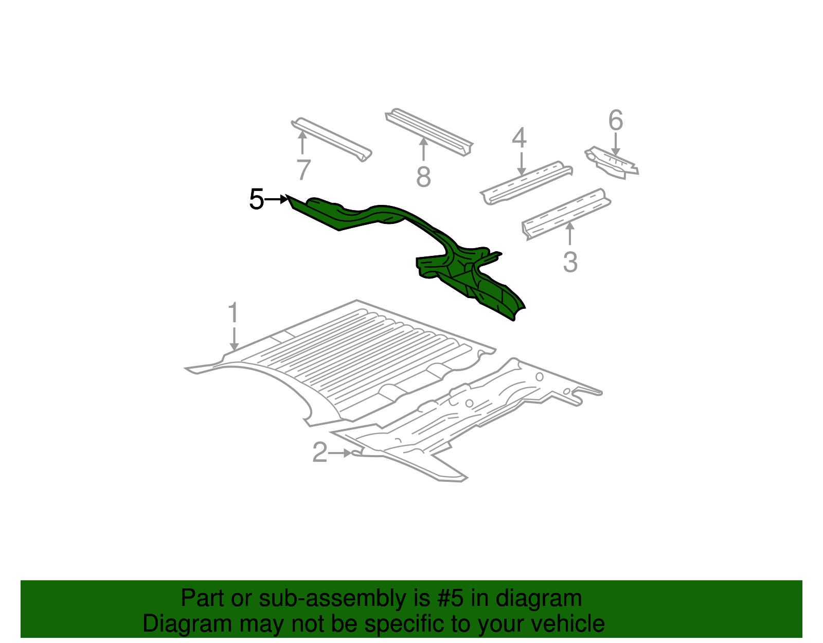 Underbody Side Rail Number 1 Outrigger - GM (89045541)