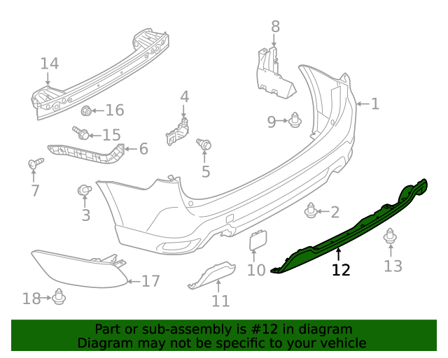 20192021 Subaru Forester Bumper Guard 57734SJ301 Subaru Parts For You