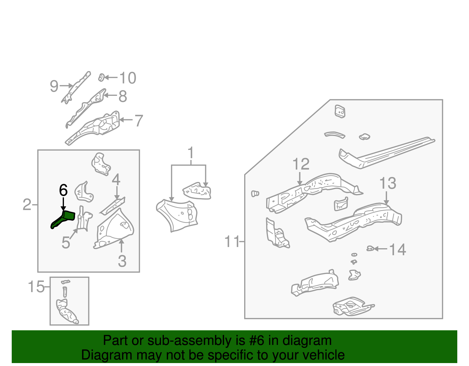 Front Driver Side Fender Bracket - GM (25645779)