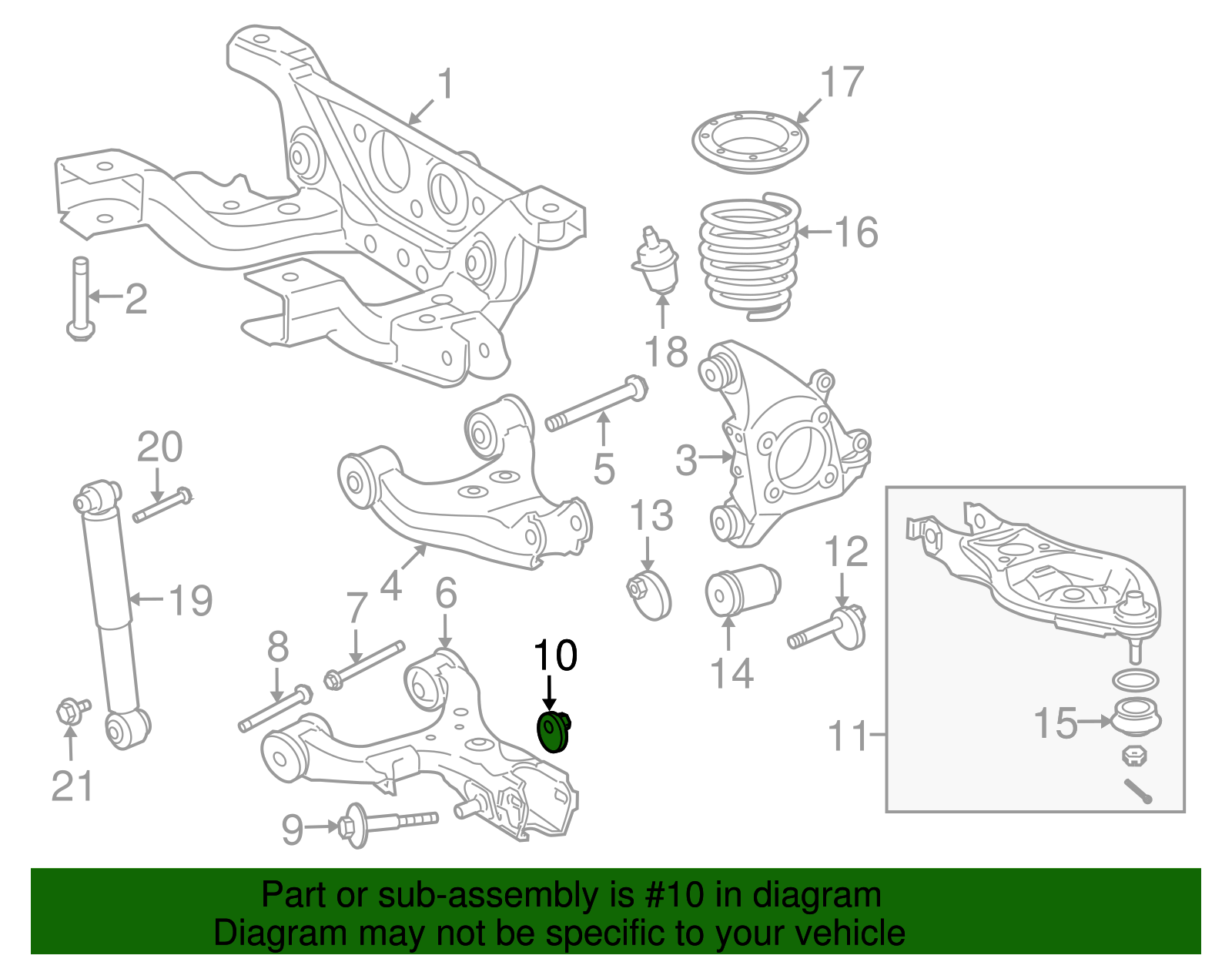 thumbnail image 2 of Genuine Toyota Lower Control Arm – Front Adjust Cam – 48198-60011 (Japan Made) 2 of 4