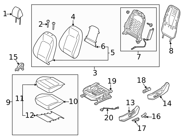 Hyundai - 88500-AB030 - Seat Track - 2021-2023 Hyundai Elantra | OEM ...