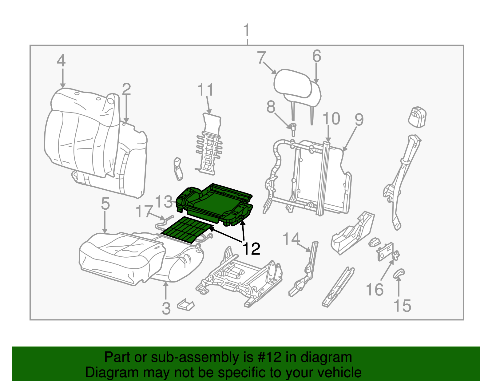 Seat Frame - GM (88940293)