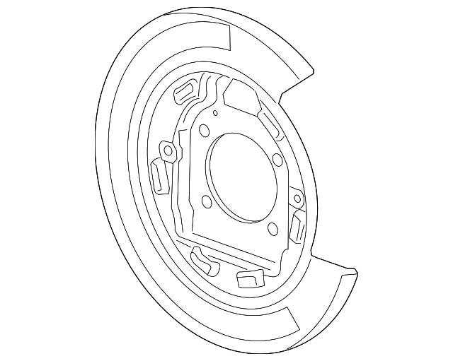 20142016 Chevrolet Spark EV Rear Passenger Side Parking Brake Anchor Backing Plate 95280766