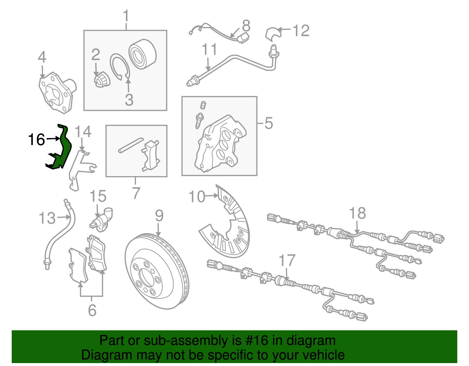 ABS Sensor Bracket - Volkswagen (7L6-614-514-B)