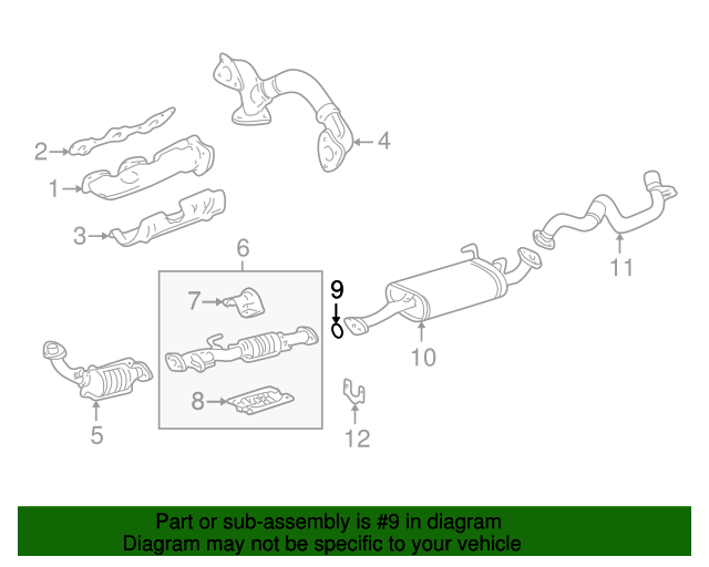 9091706072 Exhaust Pipe Gasket 19962009 Toyota OEM Genuine